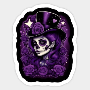 Calavera Morada -09 Sticker